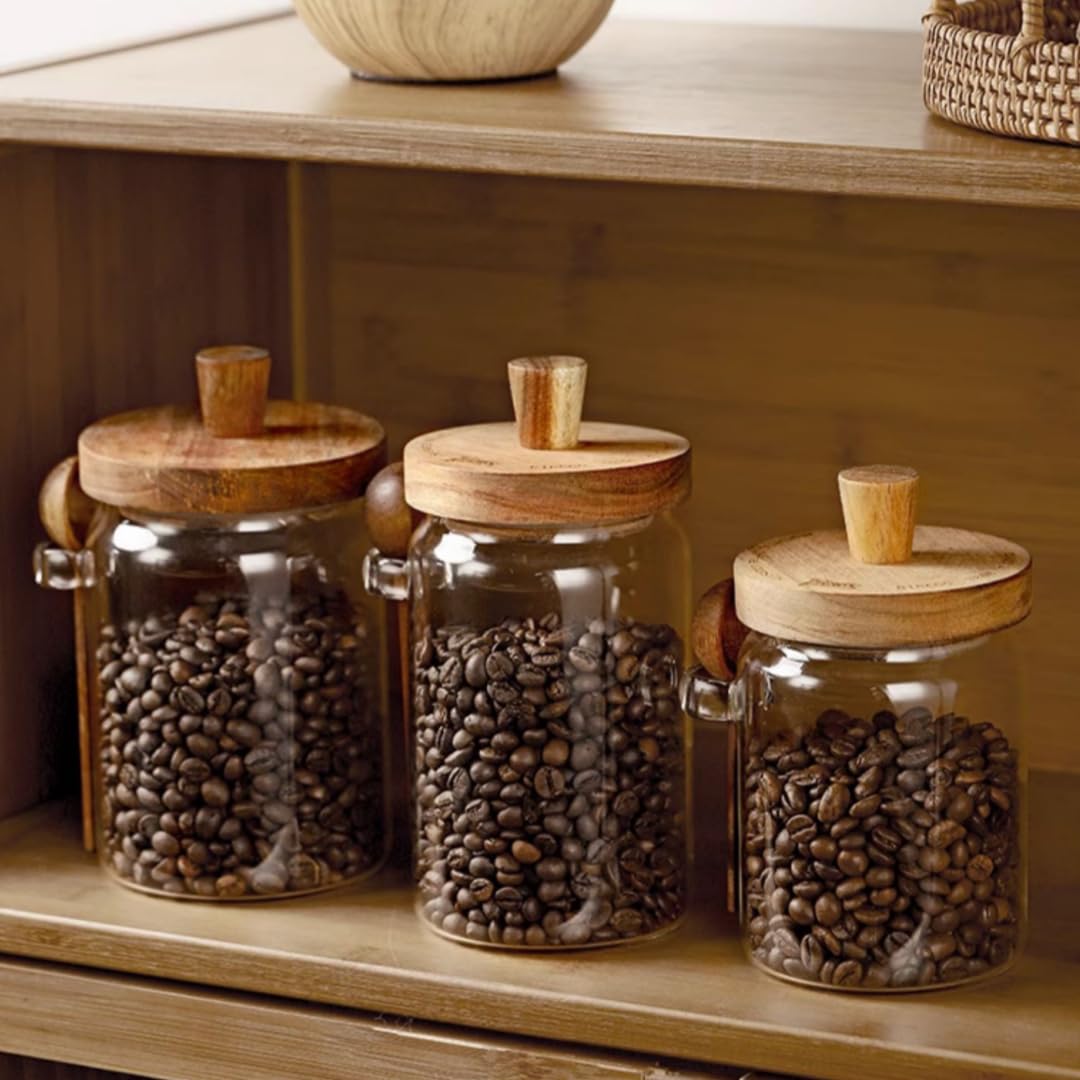 ANSQU compact kitchen canister with portable spoon ideal for meal prep on the go