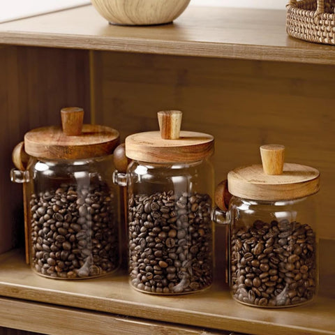 ANSQU compact kitchen canister with portable spoon ideal for meal prep on the go