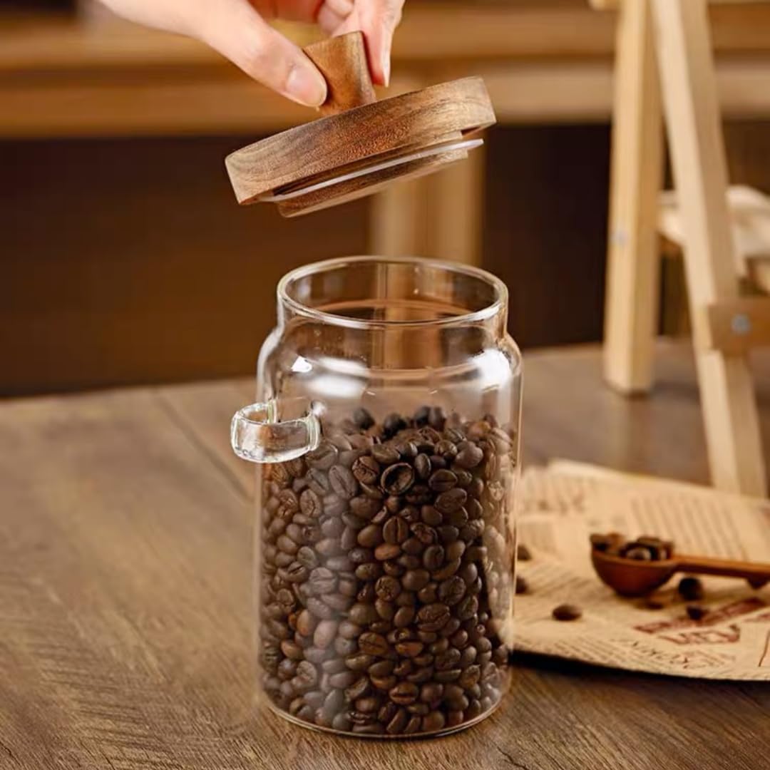 ANSQU compact kitchen jar ideal for cereals, nuts, or spices.