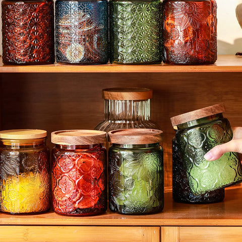 ANSQU multipurpose kitchen decor jar suitable for shelves and displays.