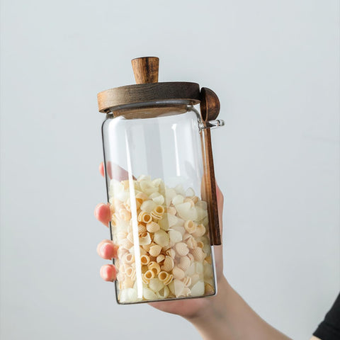 ANSQU stylish kitchen canister doubles as a pantry display.