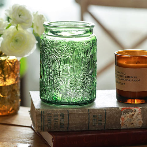 ANSQU sunflower design glass jar enhances kitchen style and storage.