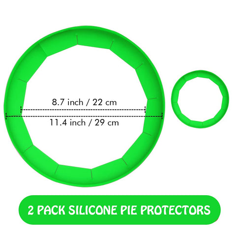 Antenda adjustable pie edge shield showing 8 to 11.4 inch range.