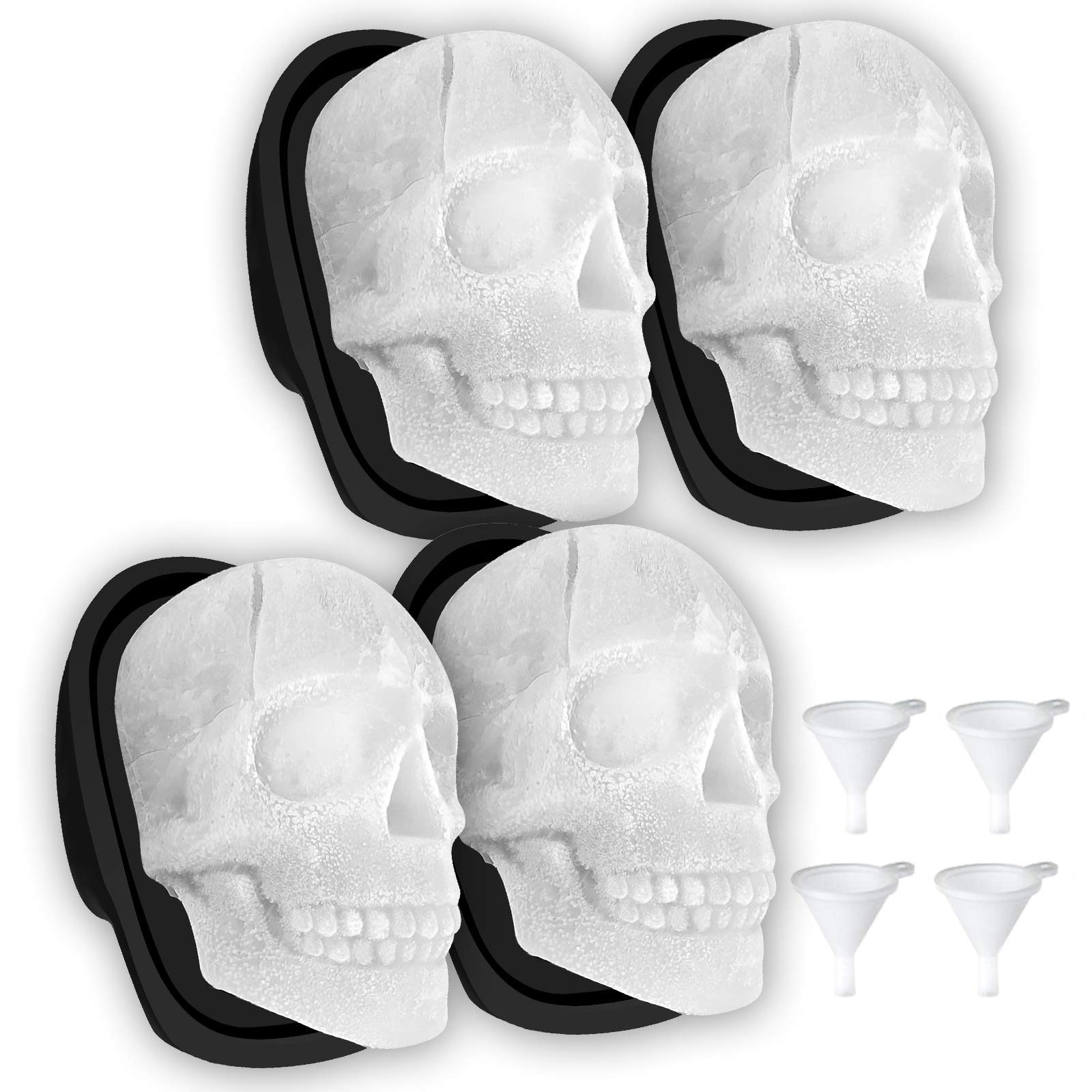 Antenda extra-large skull ice cube mold for dramatic chilling in whiskey