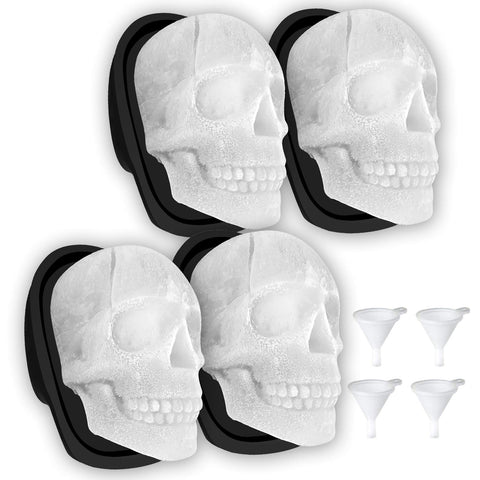 Antenda extra-large skull ice cube mold for dramatic chilling in whiskey