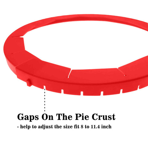 Antenda pie shield adjustable size adapts from 8 to 11.4 inches for different pies.