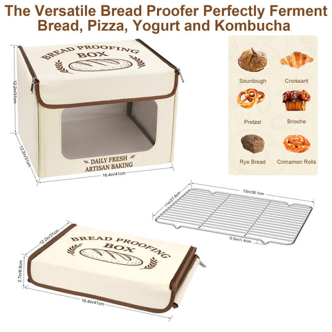 Antner bread proofer shows temperature control and NTC sensor for precise fermentation.