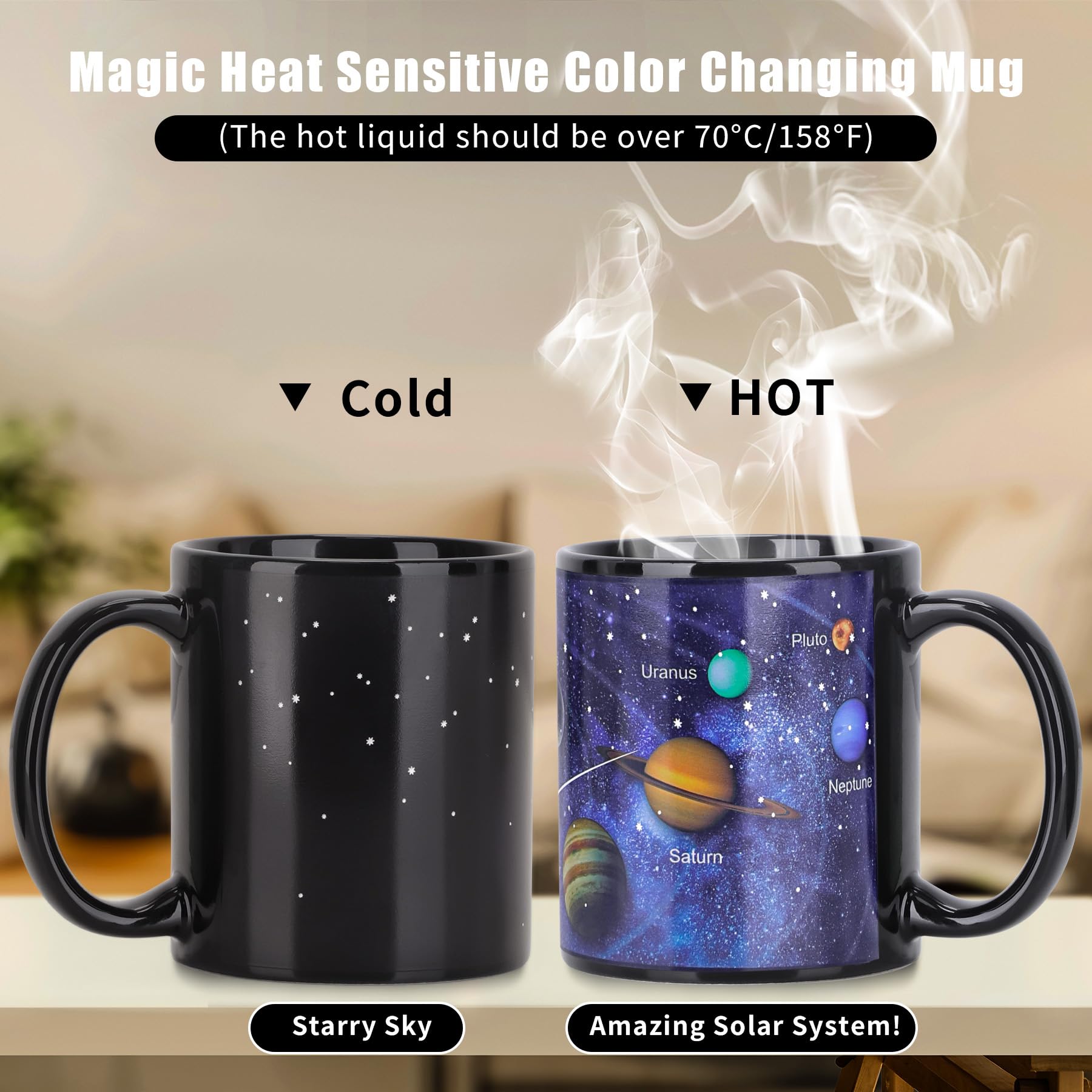 Antner mug reveals planets when hot, perfect for desk-side inspiration.