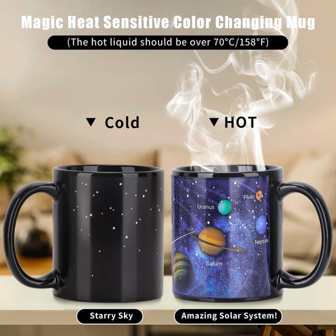 Antner mug reveals planets when hot, perfect for desk-side inspiration.