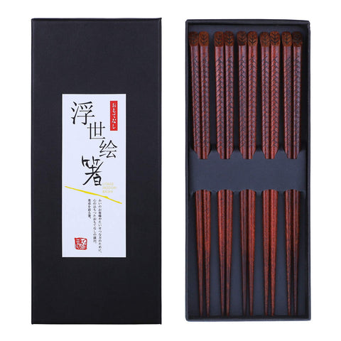 Antner wooden chopsticks set in a gift box, sturdy and reusable for daily meals.