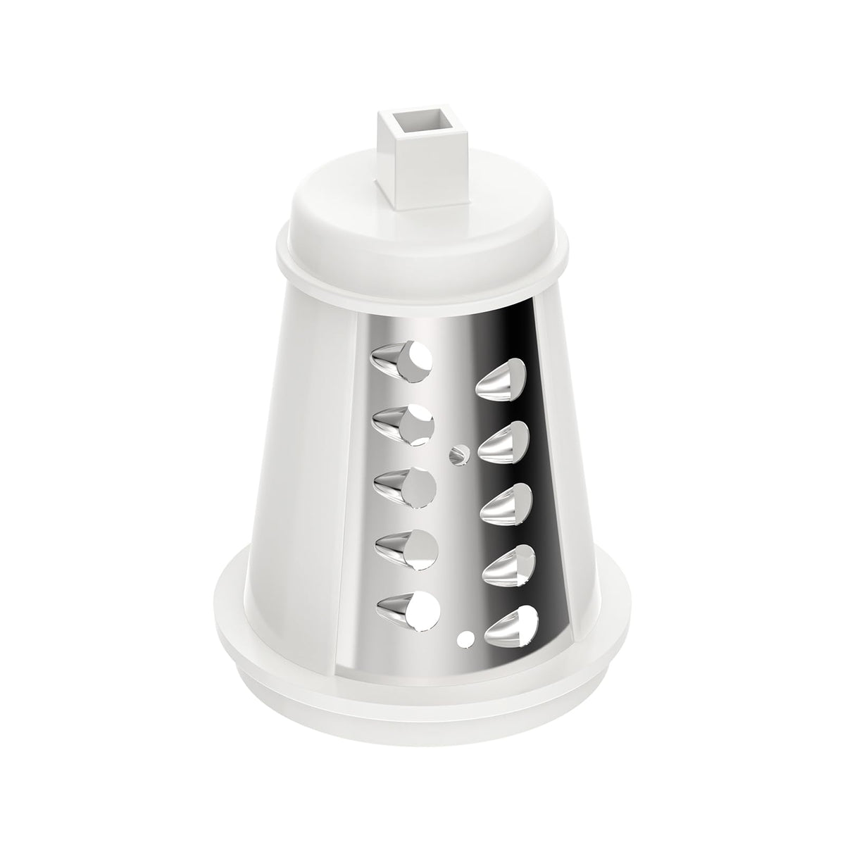 ANTOBLE shred cone close-up shows durable stainless steel for rust resistance.