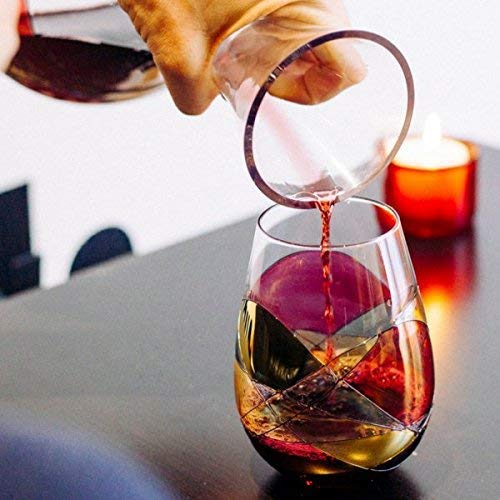 Antoni Barcelona colorfully painted stemless glass elevates casual dinners