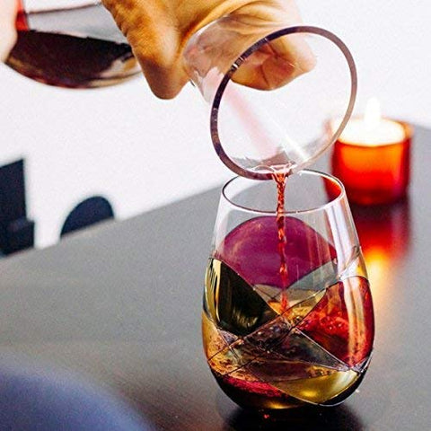 Antoni Barcelona colorfully painted stemless glass elevates casual dinners