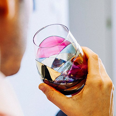 Antoni Barcelona Gaudí-inspired pattern glass enhances color and light at any wine moment