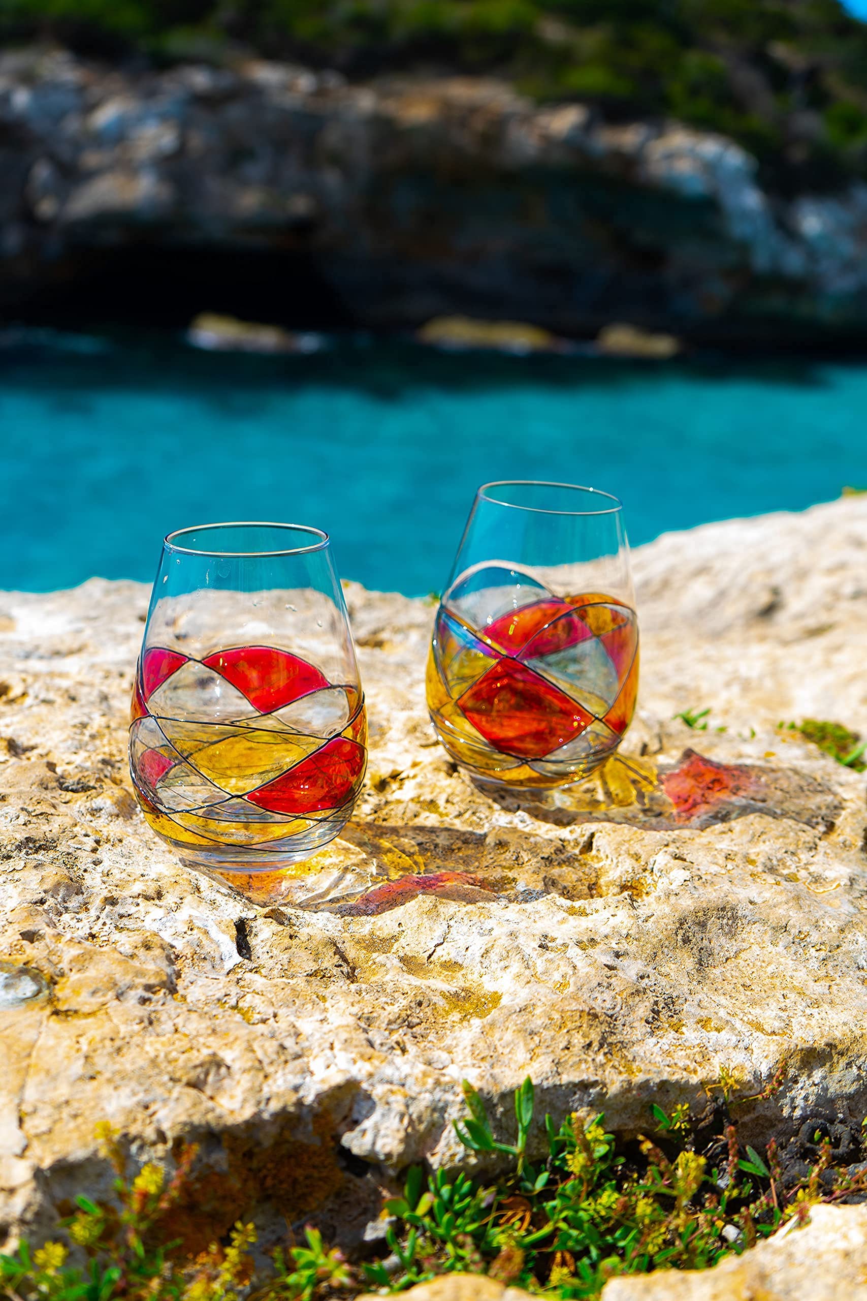 Antoni Barcelona stemless glass designed for red, white, and sparkling wines