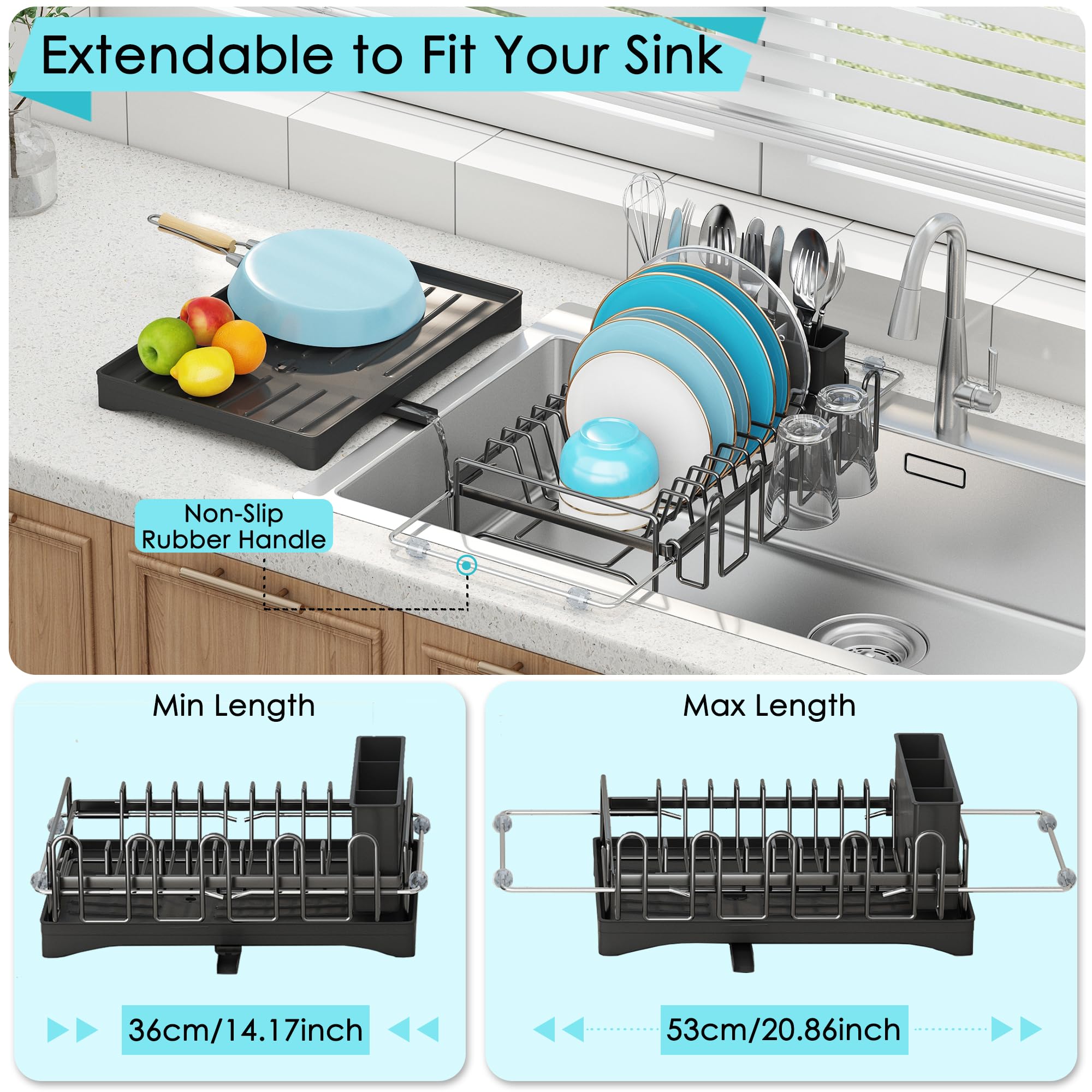 ANTOPY rustproof stainless steel rack with protective coating for daily use.
