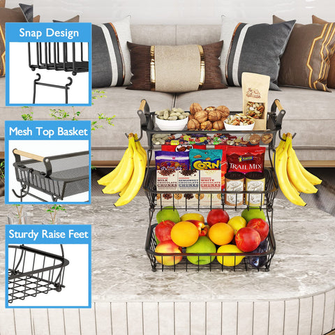 ANTOPY multifunctional kitchen rack stores fruits, vegetables, snacks, and bread