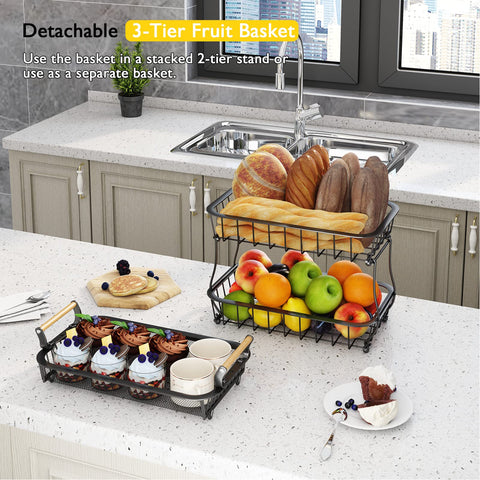 ANTOPY removable banana hangers prevent bruising for ripe bananas and grapes