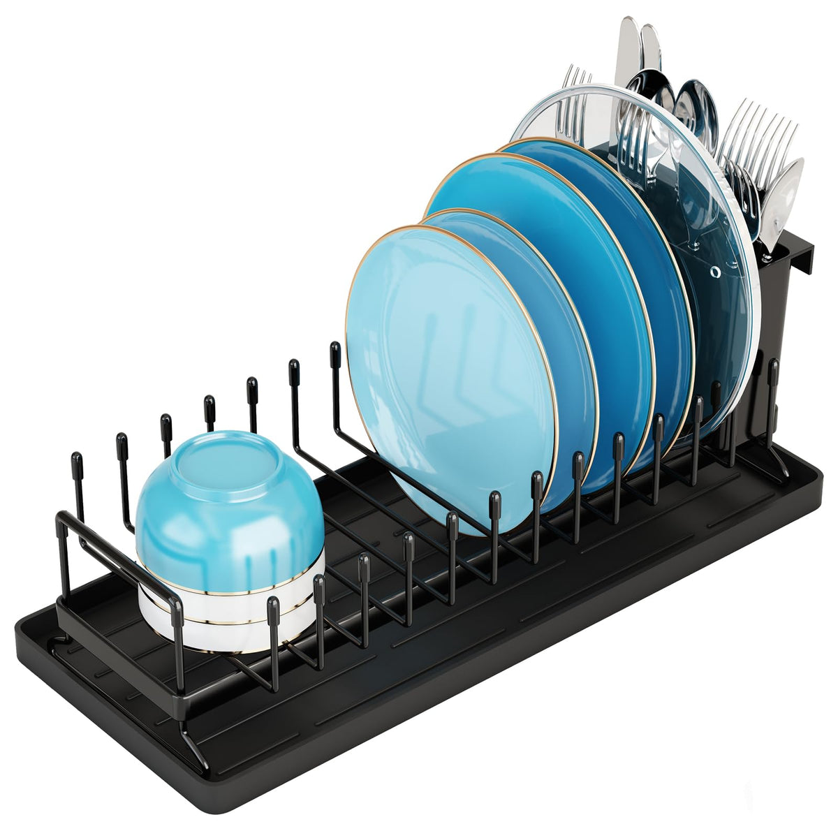 ANTOPY small dish drying rack with compact design saves counter space for tight kitchens.
