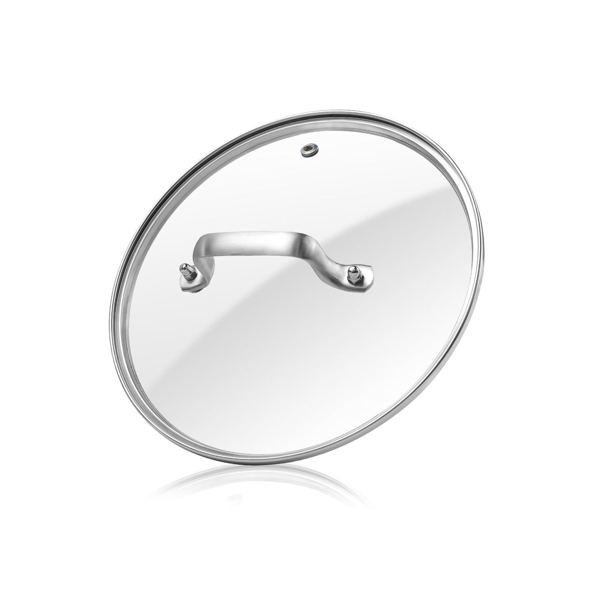 Antrader 8-inch tempered glass lid offers clear visibility for simmering pots and pans.