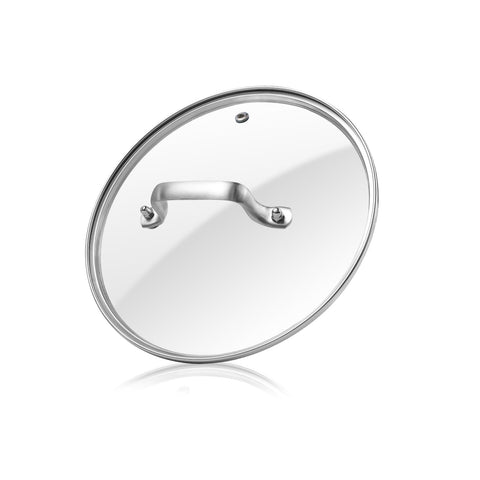 Antrader 8-inch tempered glass lid offers clear visibility for simmering pots and pans.