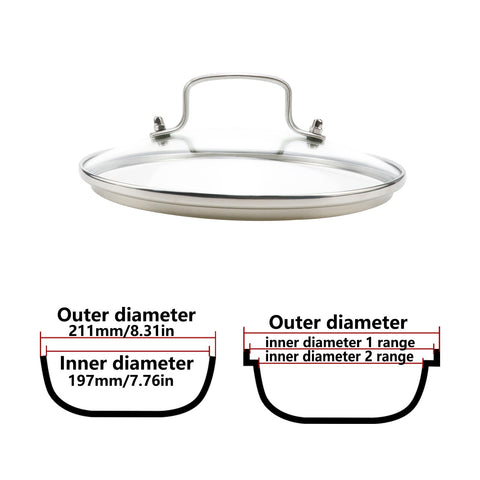 Antrader tempered glass lid assembly handle makes secure, cool-to-touch handling during setup.