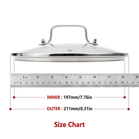 Antrader tempered glass lid steam-hole design helps release steam safely at high heat.