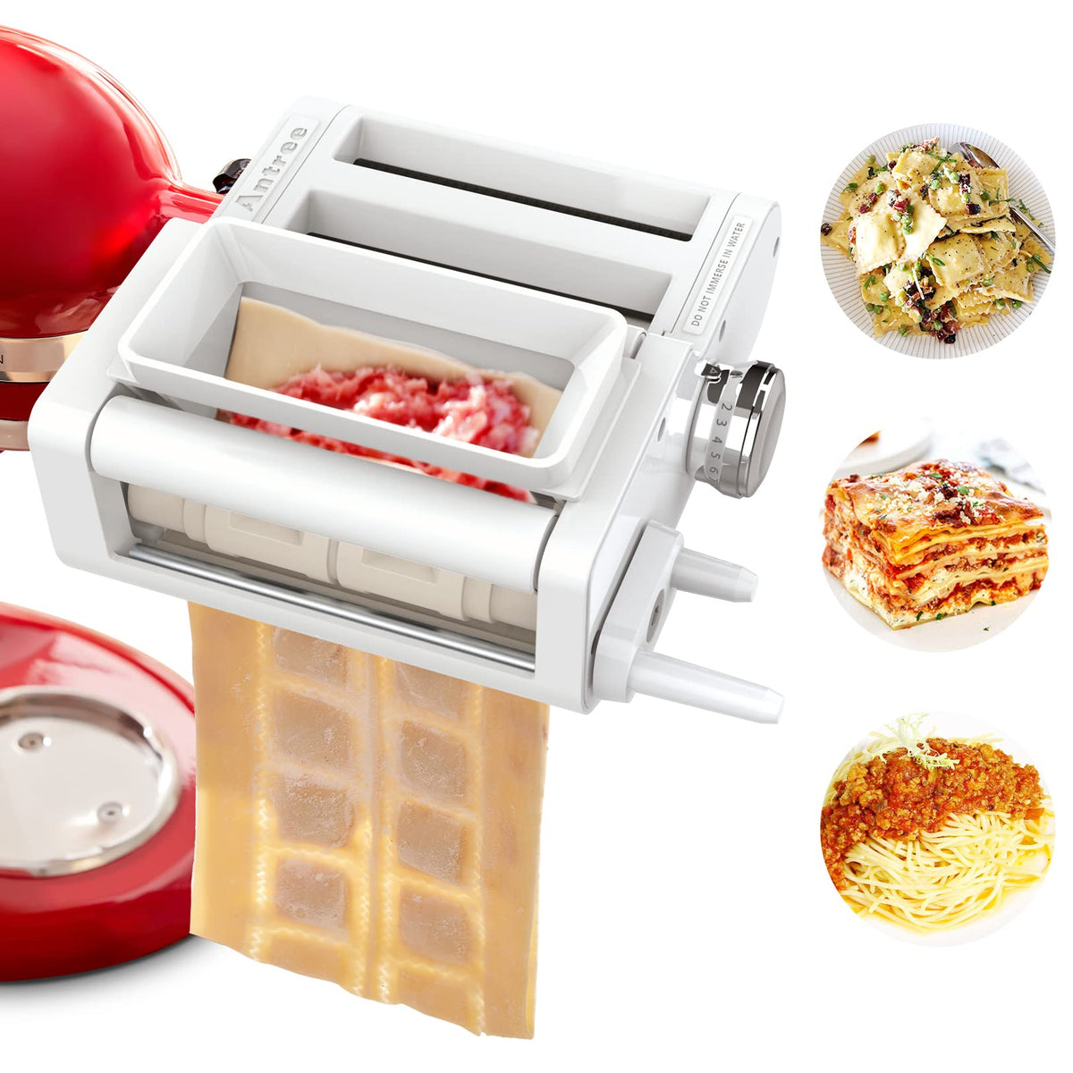 Antree 3-in-1 pasta attachment roller offering adjustable thickness for fresh at-home pasta.