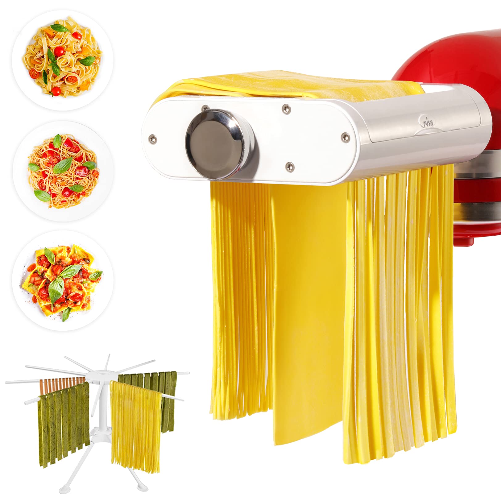Antree 3-in-1 pasta maker with roller creates even sheets for fresh pasta.