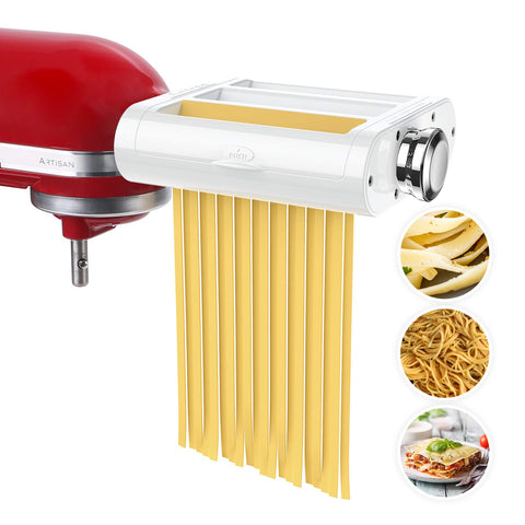 Antree pasta maker attachment with sheet roller for KitchenAid, uniform sheets.