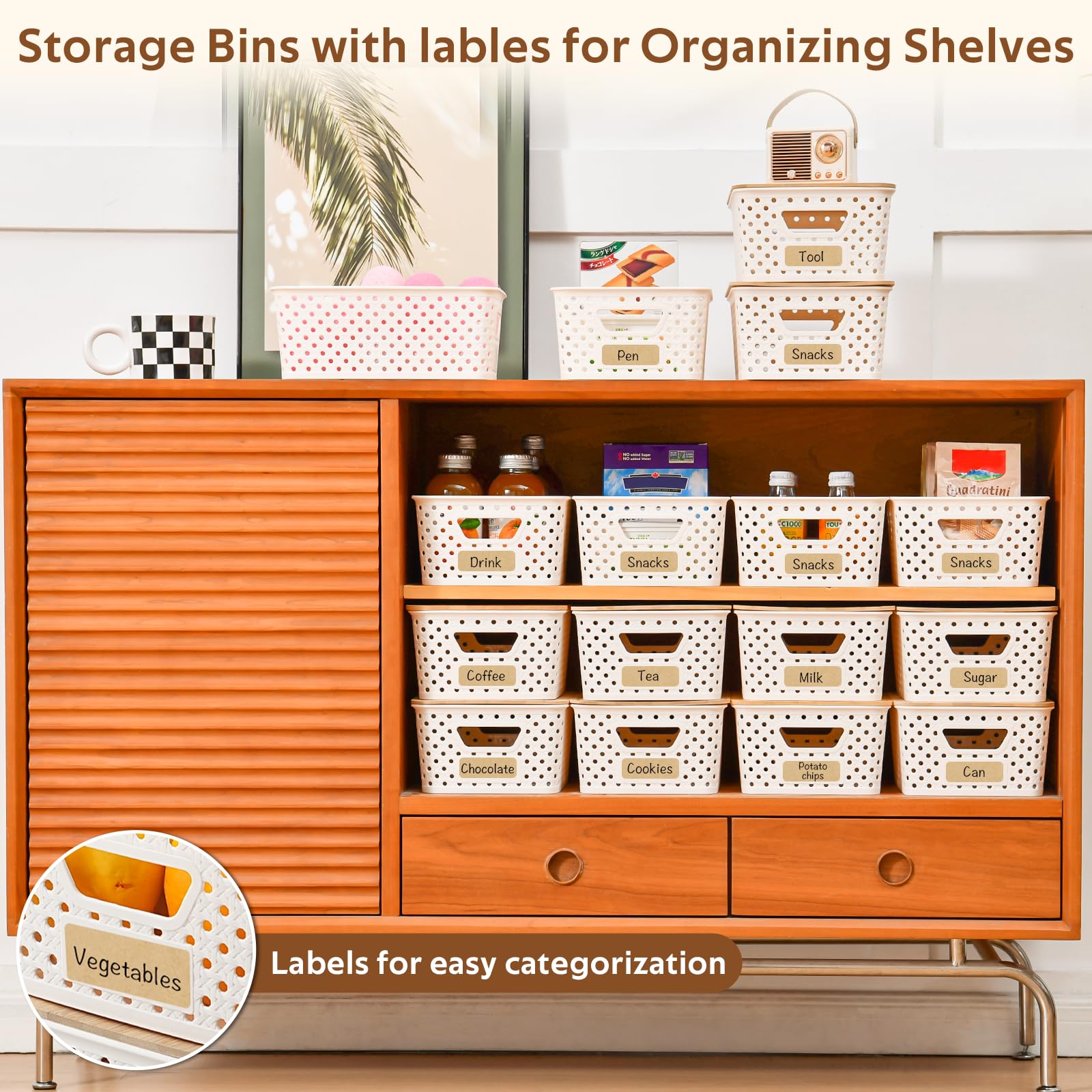 AntStep classroom and office storage bin keeps supplies neatly organized.