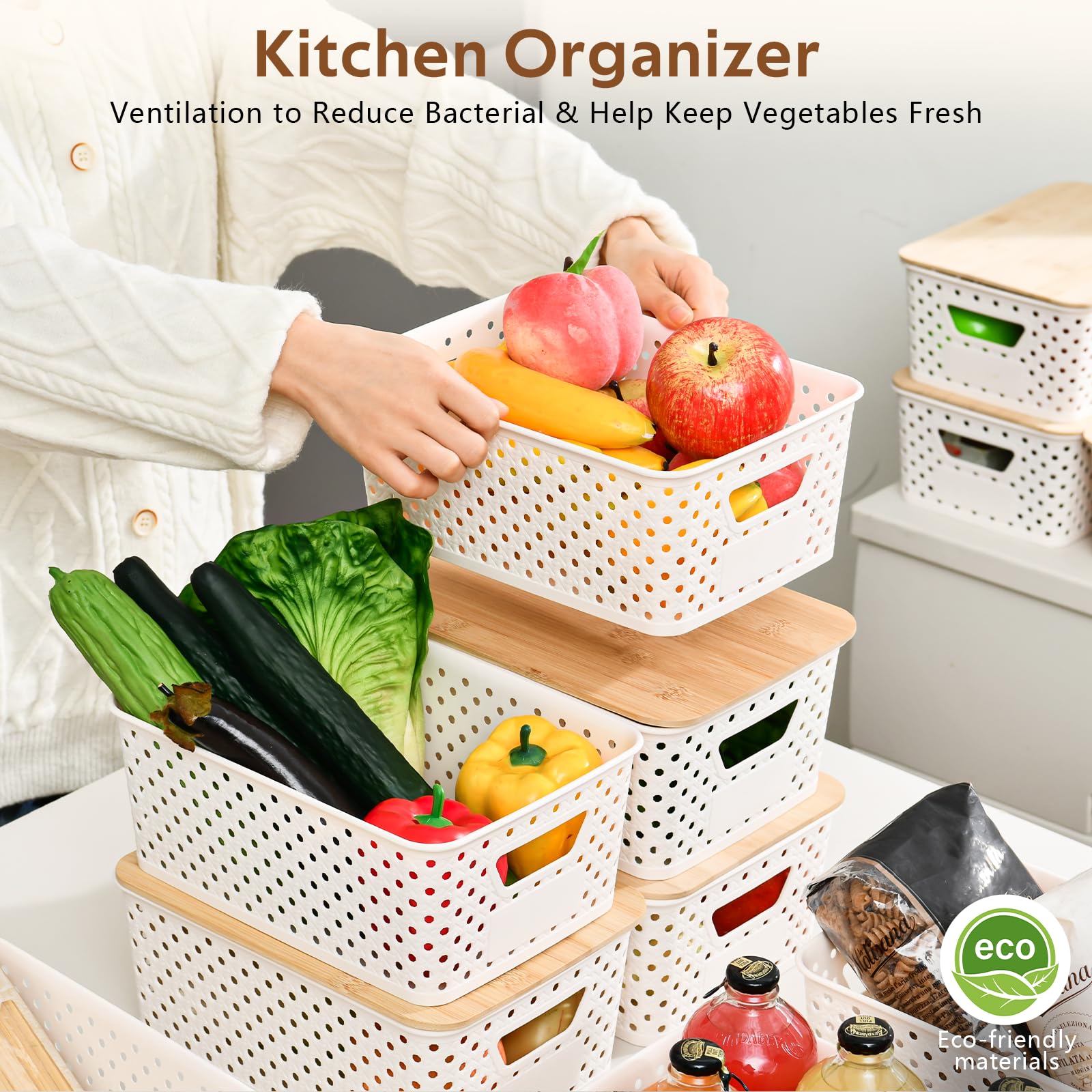 AntStep nestable storage bin saves space when not in use.