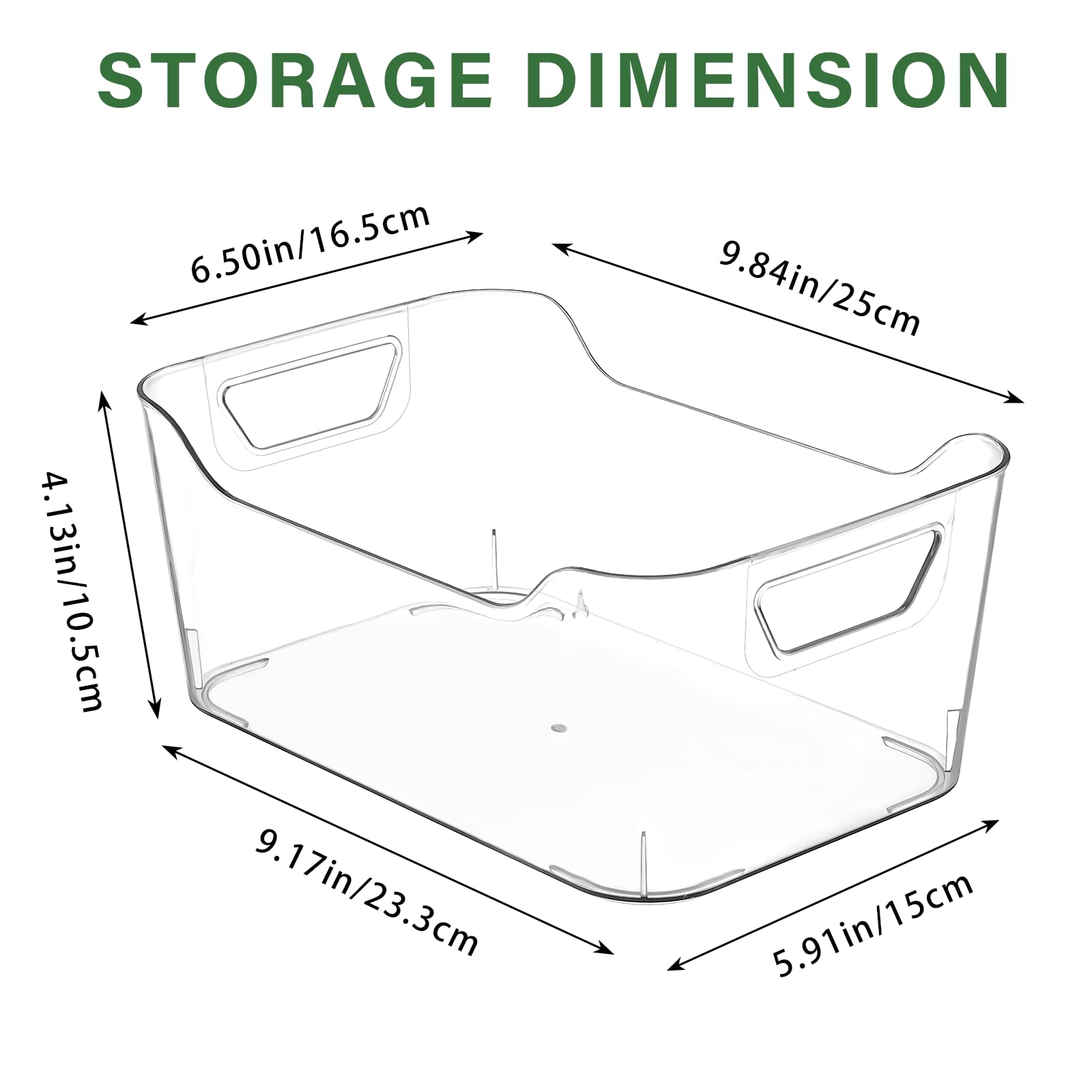 AntStep stackable clear storage bins optimize cabinet and shelf space.