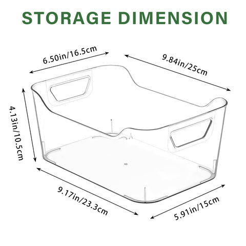 AntStep stackable clear storage bins optimize cabinet and shelf space.