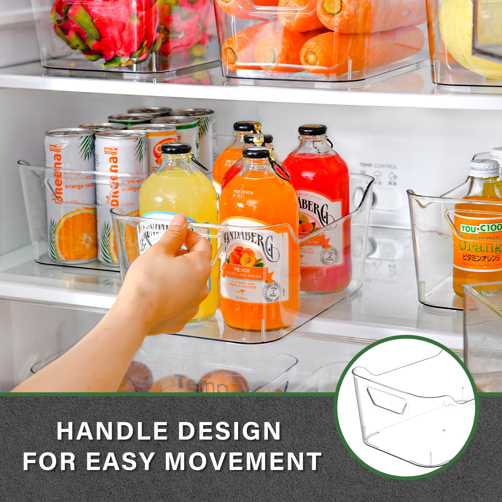 AntStep under-sink bin maximizes compact storage with clear view.