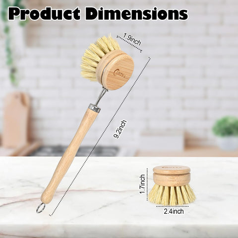 ANTYA replacement heads for durable eco-friendly scrubbing on pots and pans