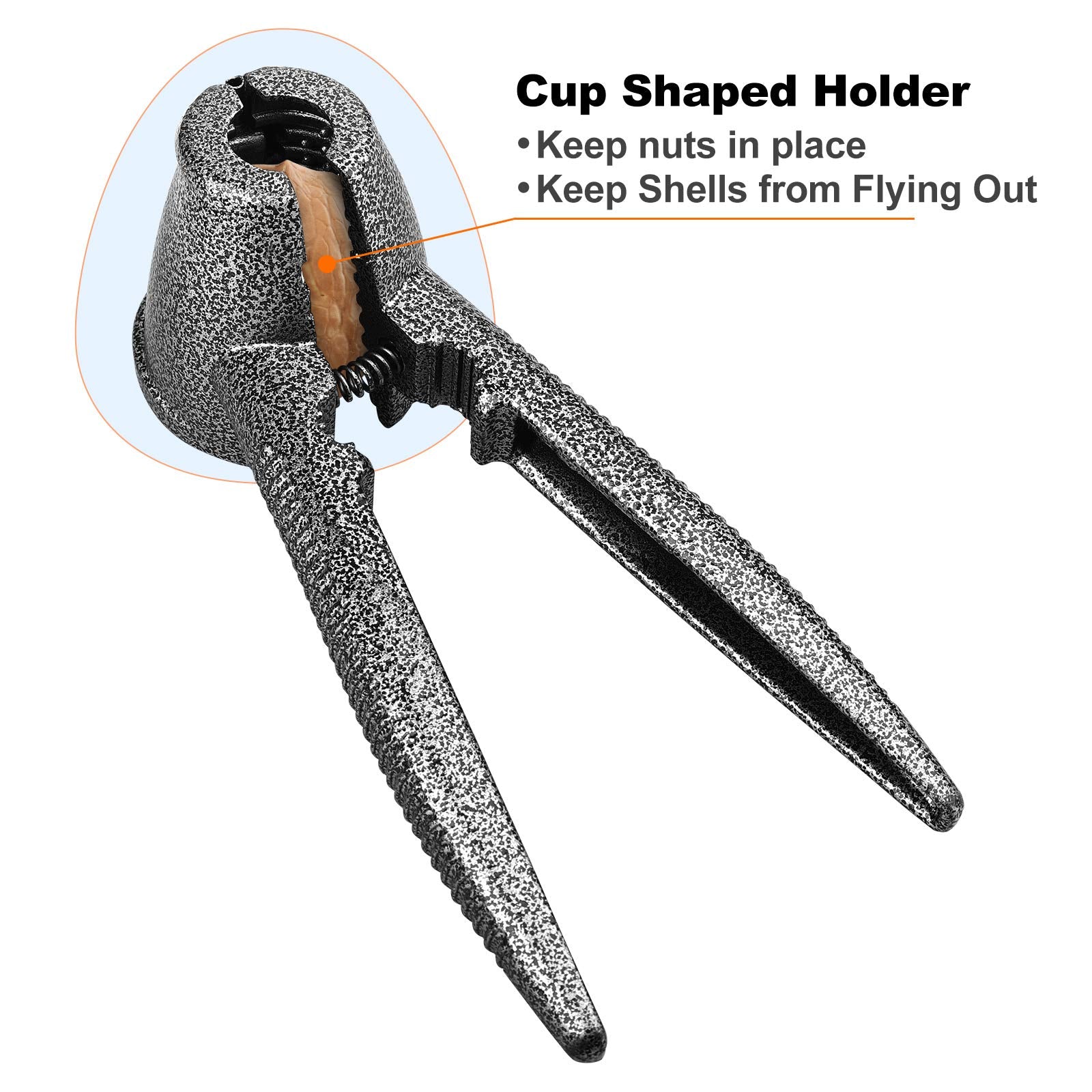 Anwenk Nutcracker spring-loaded action eases cracking.