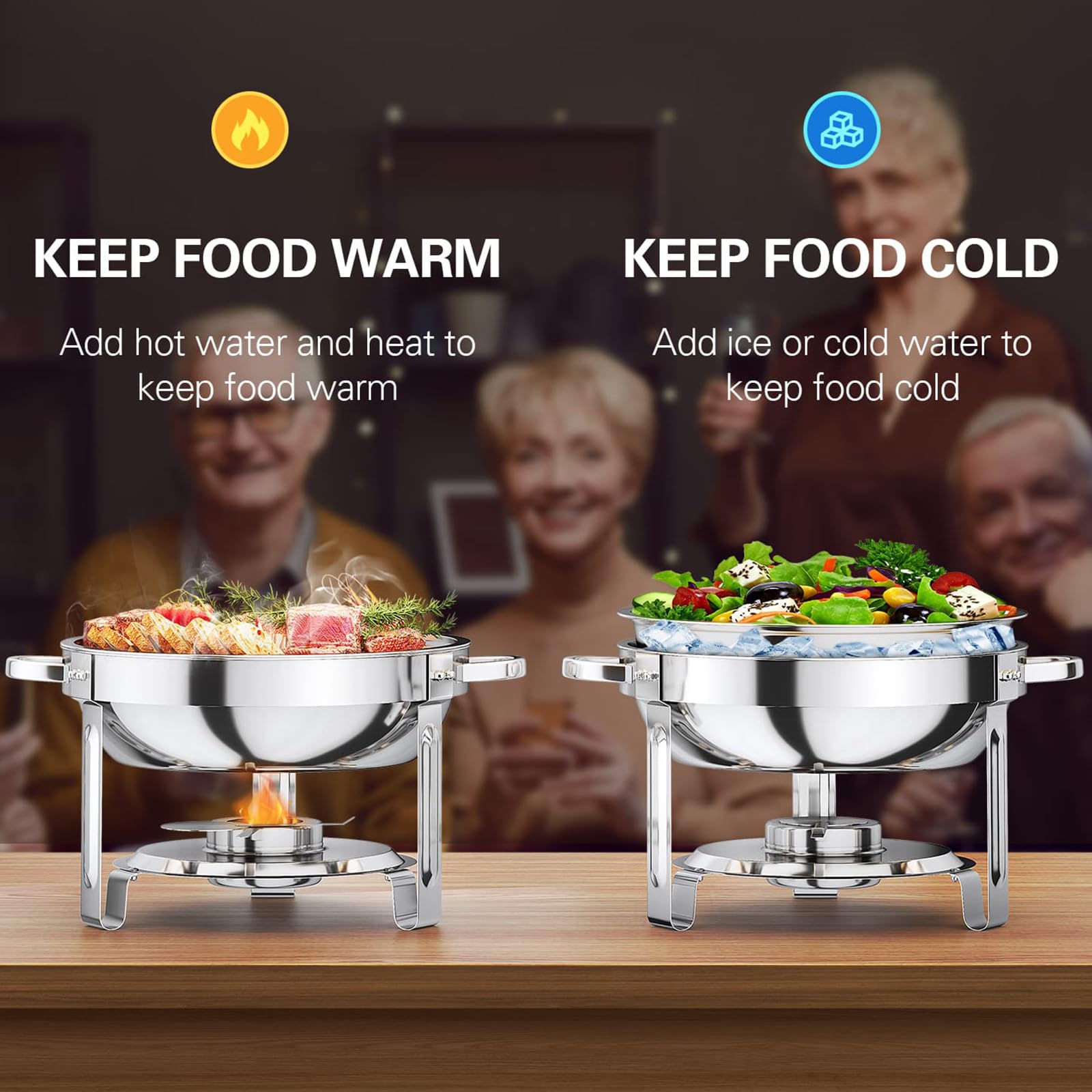 Anycoo stainless steel pans provide even heating and easy cleaning.