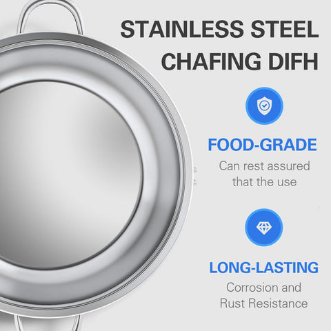 Anycoo water pan and frame provide stable buffet support.