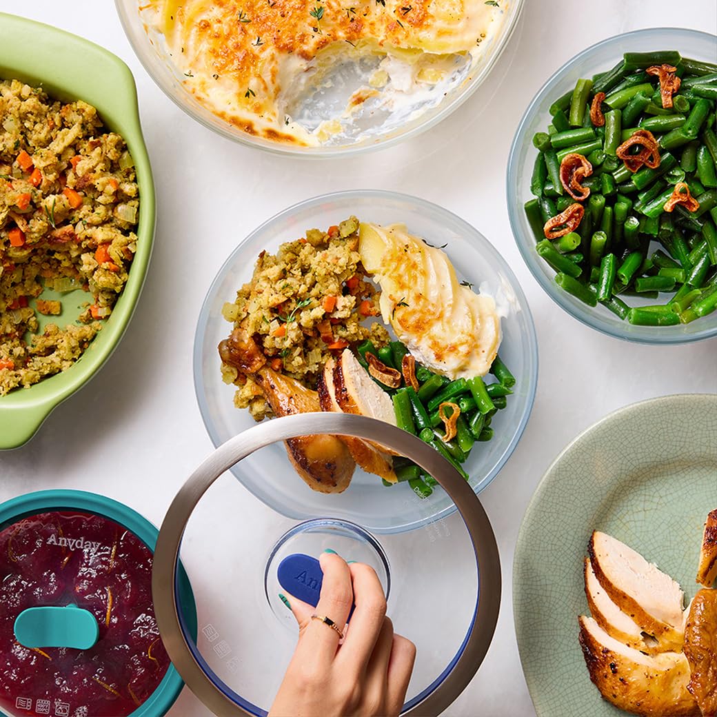 Anyday dishwasher-safe glass container for easy cleanup after meals.