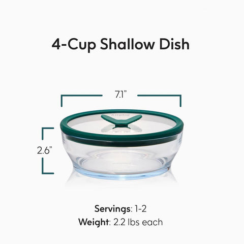 Anyday vented glass lid over the storage container for microwave reheating