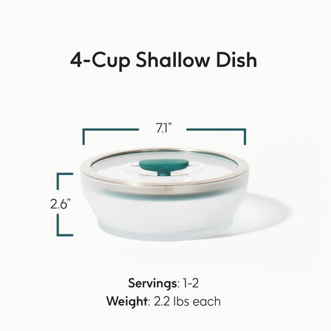 Anyday stackable airtight glass dishes keep leftovers fresh and organized.