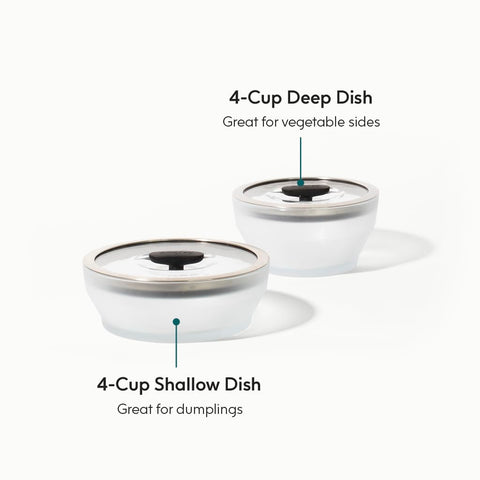 Anyday stackable glass containers save space in a busy kitchen