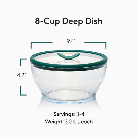 Anyday vented glass lid on microwave reheating for even moisture control.
