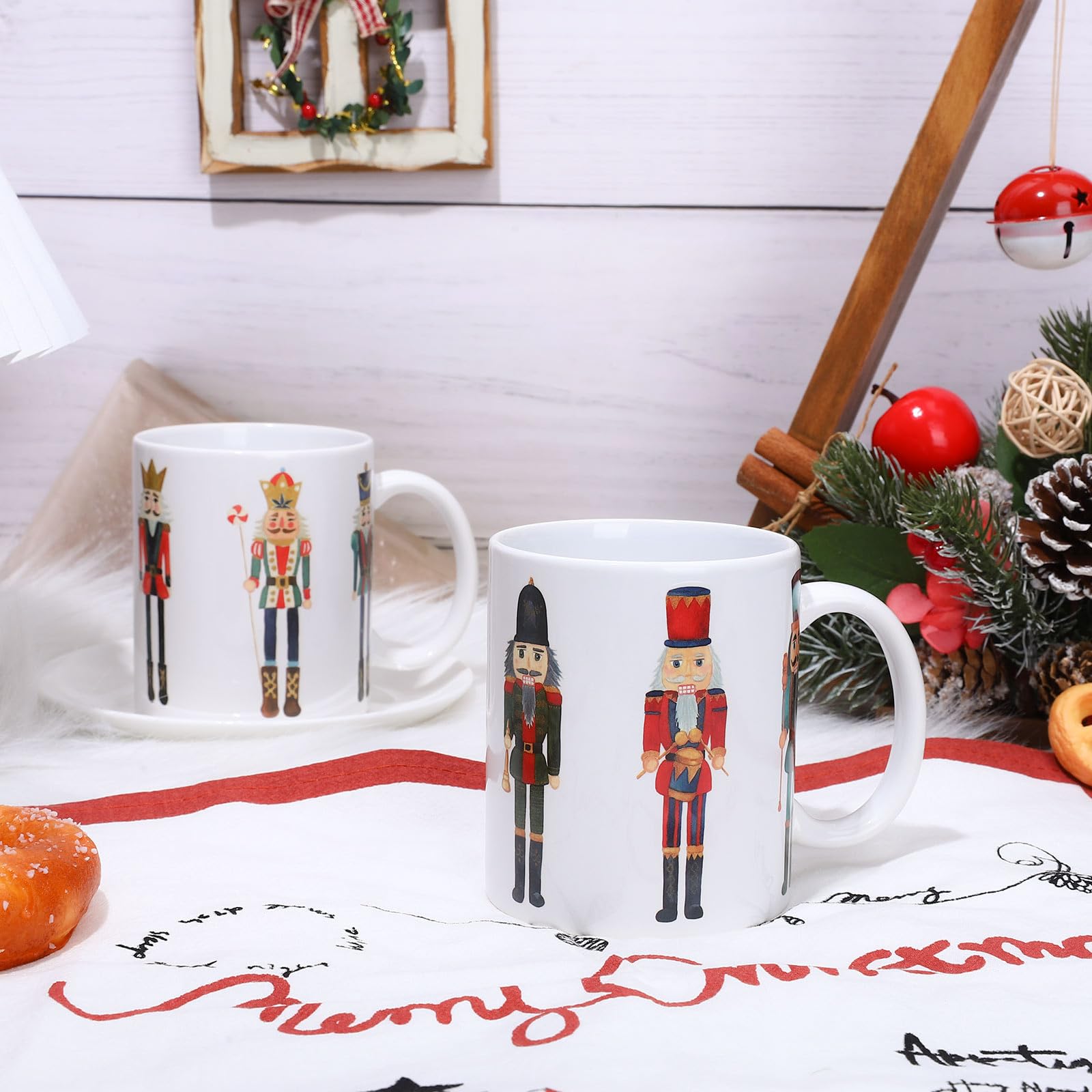 AnyDesign Ceramic mug with a handle, 12oz, comfortable grip for hot drinks.