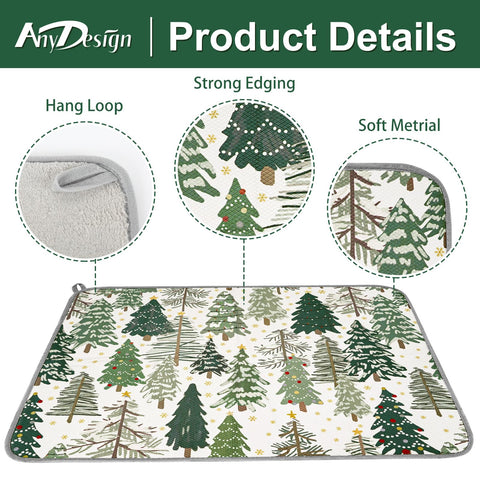 AnyDesign 18x24 inch drying mat provides ample space for large dishes on the counter