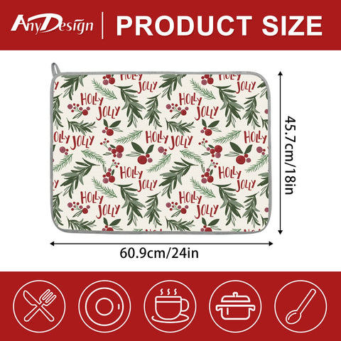 AnyDesign dish drying mat uses two-layer fabric for fast absorption