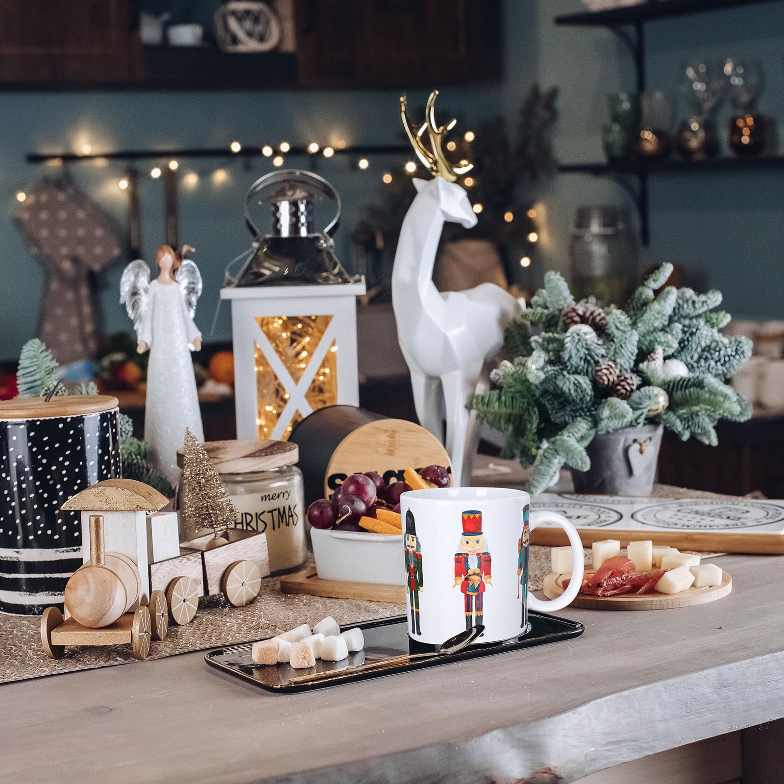 AnyDesign Ceramic mugs withstand heat for safe hot beverages.