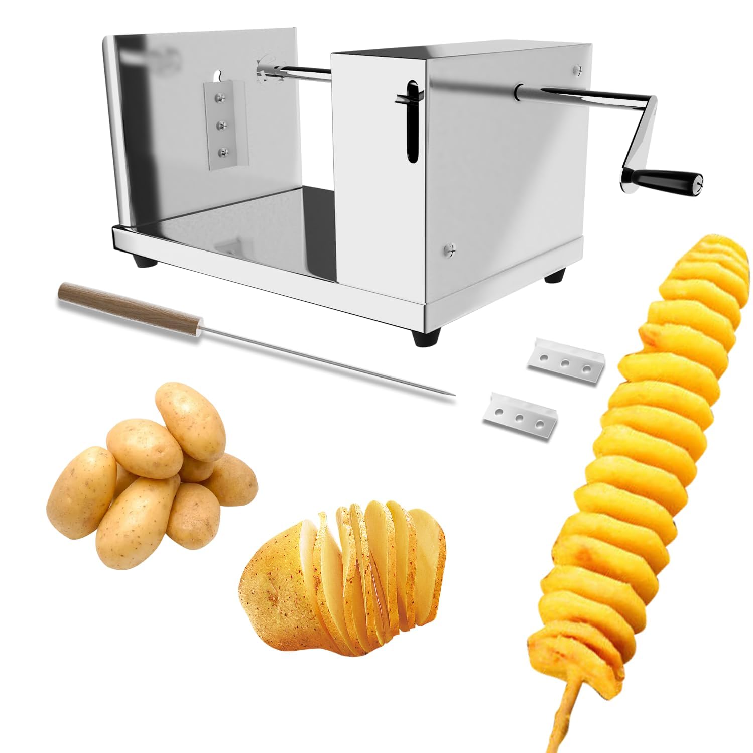 ANYDOCANMOOT spiral potato cutter handle enables stable, easy operation.