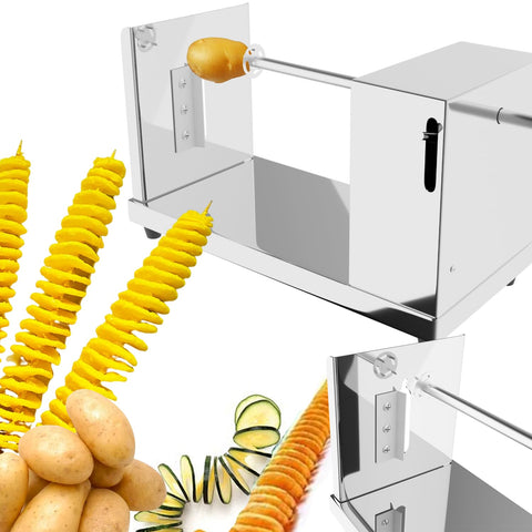 ANYDOCANMOOT spiral potato cutter kit includes blades and manual for easy setup.